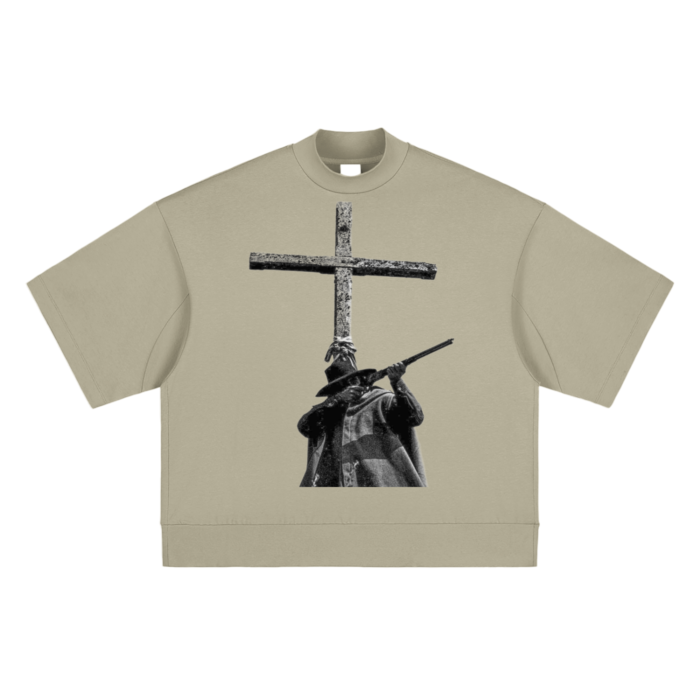 Black God, White Devil Oversized Mock Neck